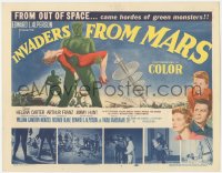 3d0789 INVADERS FROM MARS TC 1953 classic, art of hordes of green monsters from outer space!