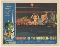 3d0810 INVASION OF THE SAUCER MEN LC #6 1957 best image of alien hand reaching for couple in car!