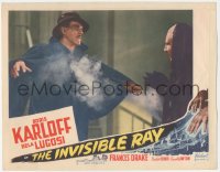 3d0969 INVISIBLE RAY LC #7 R1948 Boris Karloff & Violet Kemble Cooper staring each other down!