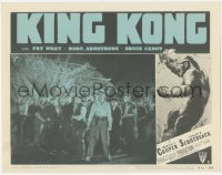 3d0820 KING KONG LC #1 R1952 Robert Armstrong, Bruce Cabot & the crew face down natives in village!