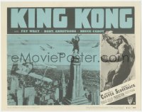 3d0815 KING KONG LC #3 R1952 classic image of giant ape on Empire State Building, great border art!