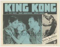 3d0817 KING KONG LC #4 R1952 close up of sexy Fay Wray between Robert Armstrong & Bruce Cabot!