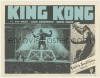 3d0816 KING KONG LC #5 R1952 best image of giant ape chained on stage in front of huge crowd!