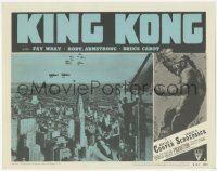 3d0819 KING KONG LC #6 R1952 Fay Wray & Bruce Cabot w/police on the top of the Empire State Building!