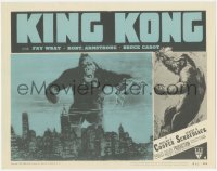 3d0814 KING KONG LC #8 R1952 classic image of giant ape holding Fay Wray over New York Skyline!