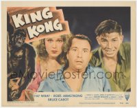 3d0972 KING KONG LC #1 R1956 best close up of terrified Fay Wray, Robert Armstrong & Bruce Cabot!