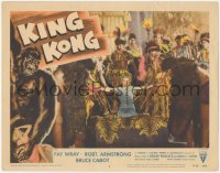 3d0974 KING KONG LC #6 R1956 natives prepare to sacrifice Fay Wray to the gigantic ape, color!