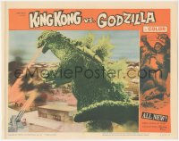 3d0979 KING KONG VS. GODZILLA LC #7 1963 special fx the giant lizard breathing fire on army base!