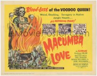 3d0937 MACUMBA LOVE TC 1960 thrill to the demon-rites of the witch goddess voodoo queen!