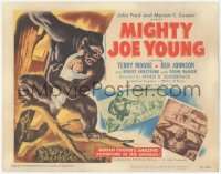 3d0822 MIGHTY JOE YOUNG TC 1949 first Ray Harryhausen, wonderful art of ape rescuing girl in tree!