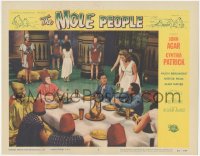 3d0836 MOLE PEOPLE LC #4 1956 John Agar eating with subterranean people, Universal sci-fi horror!