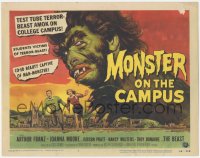 3d0939 MONSTER ON THE CAMPUS TC 1958 Reynold Brown art of test tube terror amok on the college!