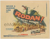 3d0846 RODAN TC 1957 Ishiro Honda's Sora no Daikaiju Radon, art of The Flying Monster over Fukuoka!