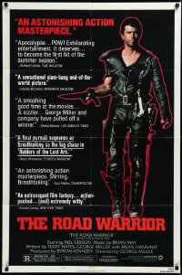 3d0592 MAD MAX 2: THE ROAD WARRIOR style B 1sh 1982 George Miller, Mel Gibson returns as Mad Max!