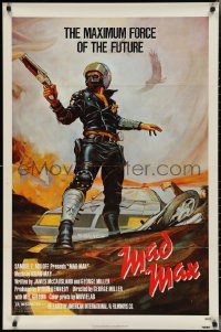 3d1402 MAD MAX 1sh 1980 George Miller post-apocalyptic classic, different art of Mel Gibson!