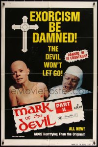 3d0596 MARK OF THE DEVIL 2 1sh 1974 banned in 19 countries, more horrifying than the original!