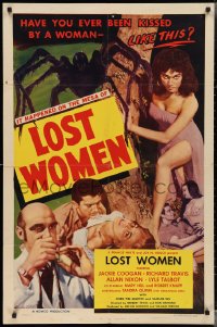 3d0600 MESA OF LOST WOMEN 1sh 1952 grown up Jackie Coogan vs sexy super women, ultra rare!