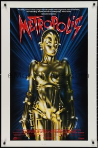 3d1412 METROPOLIS int'l 1sh R1984 Brigitte Helm as the gynoid Maria, The Machine Man!