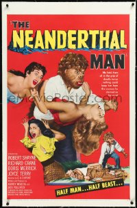 3d0172 NEANDERTHAL MAN linen 1sh 1953 great wacky monster, nothing could keep him from his woman!