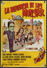 3d1587 MUNSTER GO HOME Spanish 1967 Fred Gwynne, Yvonne De Carlo, Al Lewis, different & very rare!