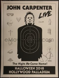 3d1663 JOHN CARPENTER LIVE signed 18x24 art print 2020s by John Carpenter, silver foil edition!