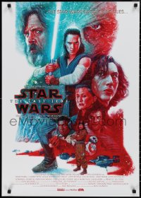 3d1644 LAST JEDI 24x33 Australian special poster 2017 Star Wars, Fleming, midnight early screening!