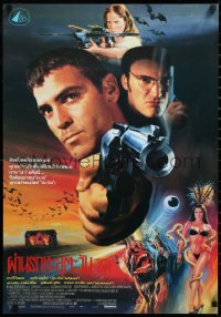 3d1604 FROM DUSK TILL DAWN Thai poster 1995 George Clooney & Quentin Tarantino, Tongdee art!