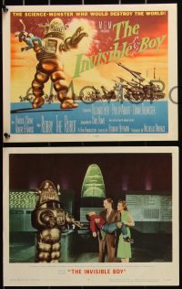 3d1087 INVISIBLE BOY 8 LCs 1957 Robby the Robot as the science-monster who would destroy the world!