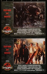 3d1095 JURASSIC PARK 2 8 LCs 1996 The Lost World, Steven Spielberg, something has survived!