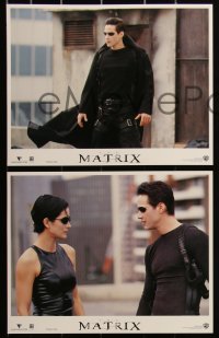 3d1104 MATRIX 8 LCs 1999 great images of Keanu Reeves, Carrie-Anne Moss, Fishburne, Wachowskis!