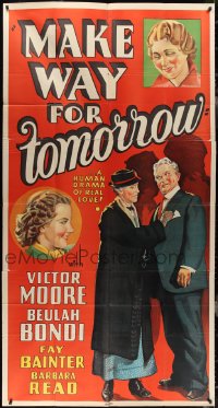 3f0199 MAKE WAY FOR TOMORROW other company 3sh 1937 Fay Bainter, Victor Moore & Bondi, ultra rare!