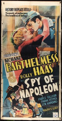 3f0013 SPY OF NAPOLEON 3sh 1936 great romantic art of Richard Barthelmess & Dolly Haas, ultra rare!
