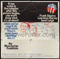 3f0181 MANCHURIAN CANDIDATE 6sh 1962 Frank Sinatra, Laurence Harvey, Angela Lansbury, Frankenheimer