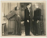 3f1609 INSPIRATION 8x10 still 1931 Greta Garbo watches Robert Montgomery glare at man with cane!