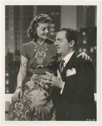 3f1622 LOVE CRAZY deluxe 8x10 still 1941 Myrna Loy smiling at William Powell on city roof by Bull!