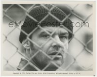 3f1638 ONE FLEW OVER THE CUCKOO'S NEST 8x10 still 1975 classic c/u of Jack Nicholson behind fence!