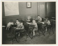 3f1640 OUR GANG 7.75x9.75 still 1932 Farina, Joe Cobb, Pete the Pup & cast working hard in school!