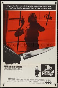 3f0908 BIRD WITH THE CRYSTAL PLUMAGE 1sh 1970 Dario Argento's L'Uccello Dalle Piume Di Cristallo!