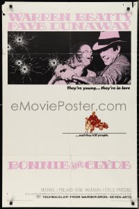 3f0917 BONNIE & CLYDE 1sh 1967 notorious crime duo Warren Beatty & Faye Dunaway, Arthur Penn!