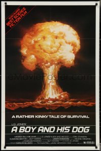 3f0920 BOY & HIS DOG 1sh R1982 Don Johnson, Jason Robards, great smiley mushroom cloud art!