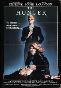 3f1012 HUNGER English 1sh 1983 different image of vampire Catherine Deneuve, rocker David Bowie!