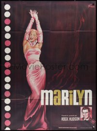 3f0387 MARILYN French 1p R1982 sexy full-length art of young Monroe by Boris Grinsson!