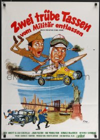 3f0546 BUCK PRIVATES COME HOME German R1970s wacky different Dill art of Bud Abbott & Lou Costello!