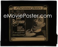 3f1259 ARE YOU A MASON glass slide R1919 drunk John Barrymore pretends to be initiated in the Masons!