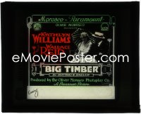 3f1267 BIG TIMBER glass slide 1917 lumber man Wallace Reid loves Kathlyn Williams, who becomes mute!