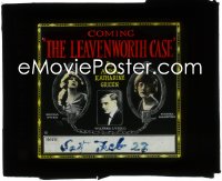 3f1275 LEAVENWORTH CASE glass slide 1923 Seena Owen is accused of murdering her rich uncle!