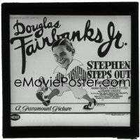 3f1283 STEPHEN STEPS OUT glass slide 1923 smiling 14 year-old college boy Douglas Fairbanks Jr.!