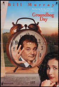 3f0994 GROUNDHOG DAY DS 1sh 1993 Bill Murray, Andie MacDowell, directed by Harold Ramis!