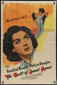 3f0995 GUILT OF JANET AMES 1sh 1947 Henry Levin directed, Melvyn Douglas & Rosalind Russell!