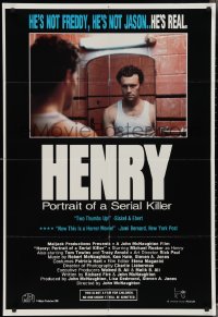 3f1004 HENRY: PORTRAIT OF A SERIAL KILLER 1sh 1991 cool image of Michael Rooker in title role!